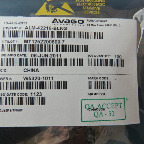 AVAGO ALM-42216-BLKG Qty of 30 per Lot RF Amplifier IC WiMax 2.3GHz ~ 2.7GHz