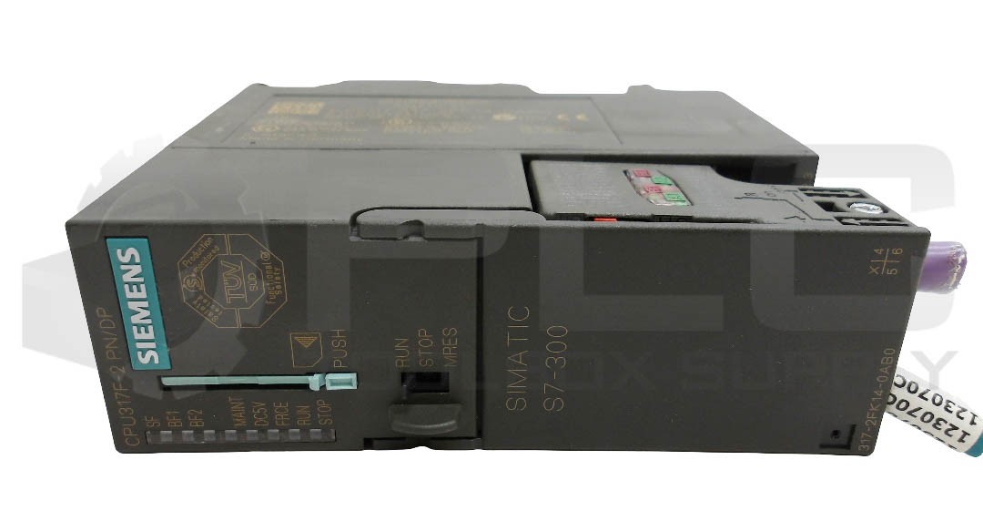 SIEMENS 6ES7 317-2FK14-0AB0 CPU MODULE W/ 6ES7 972-0BB52-0XA0 BUSCONNECTOR