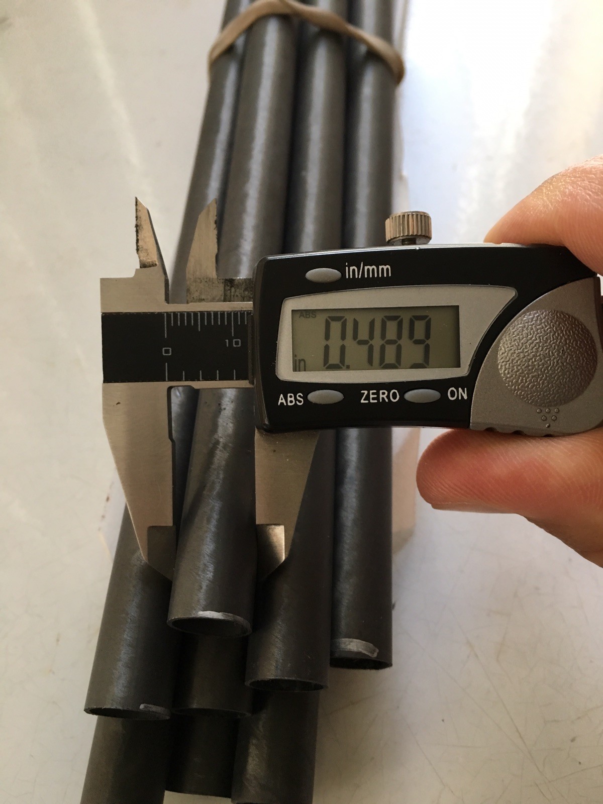 Carbon Fiber Tube Made in USA. 1/2″ / 12.45mm OD .44″ / 11.13mm ID X 36″ long