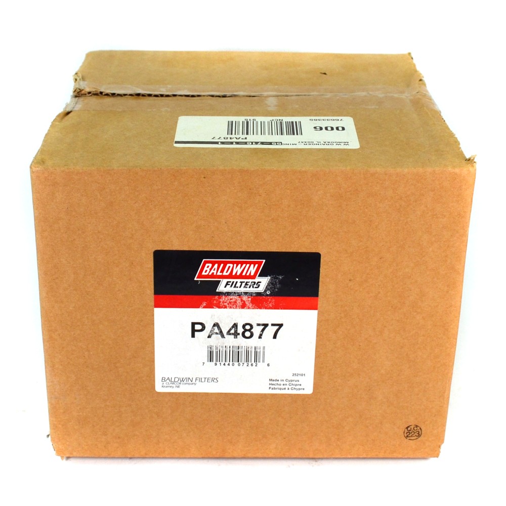 NEW Baldwin P44877 Air Filter 6-15/32″ Height (Length) 8-1/16″ Width (OD) Round