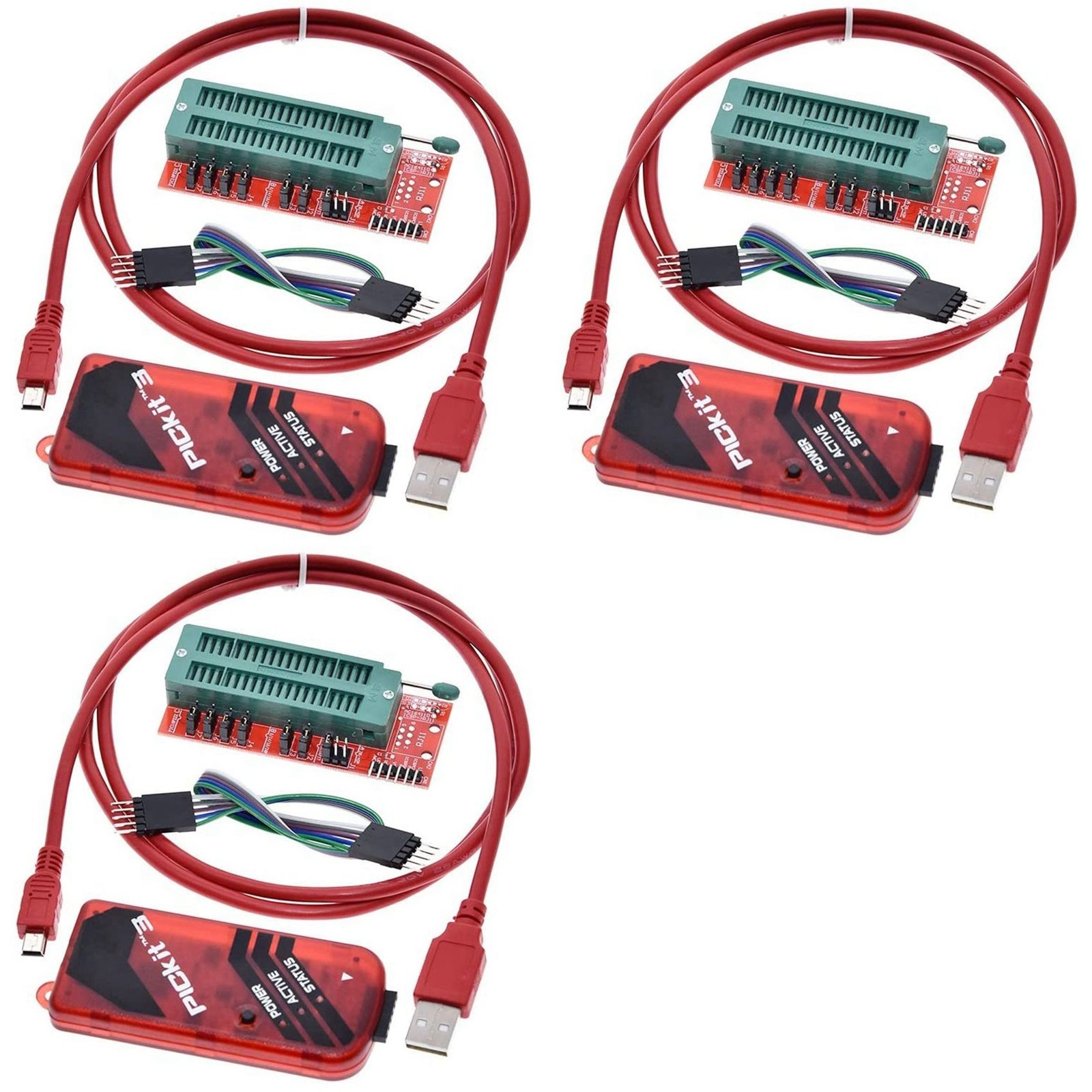 3X PICKIT3 Programmer + PIC ICD2 PIC Kit 2/3 Programming Adapter Universal9727