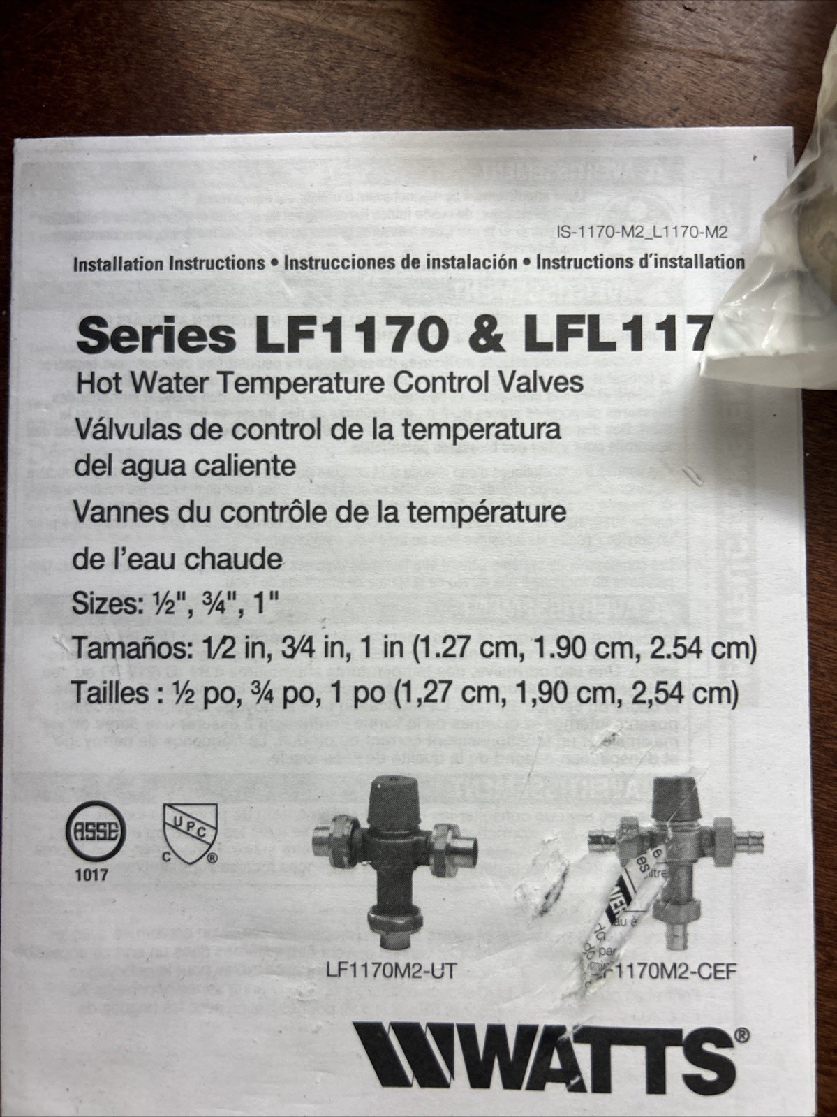 Watts 3/4 Lf1170m2-Ut-Press Mixing Valve, 0.5 To 23 Gpm, 3/4″ Inlet