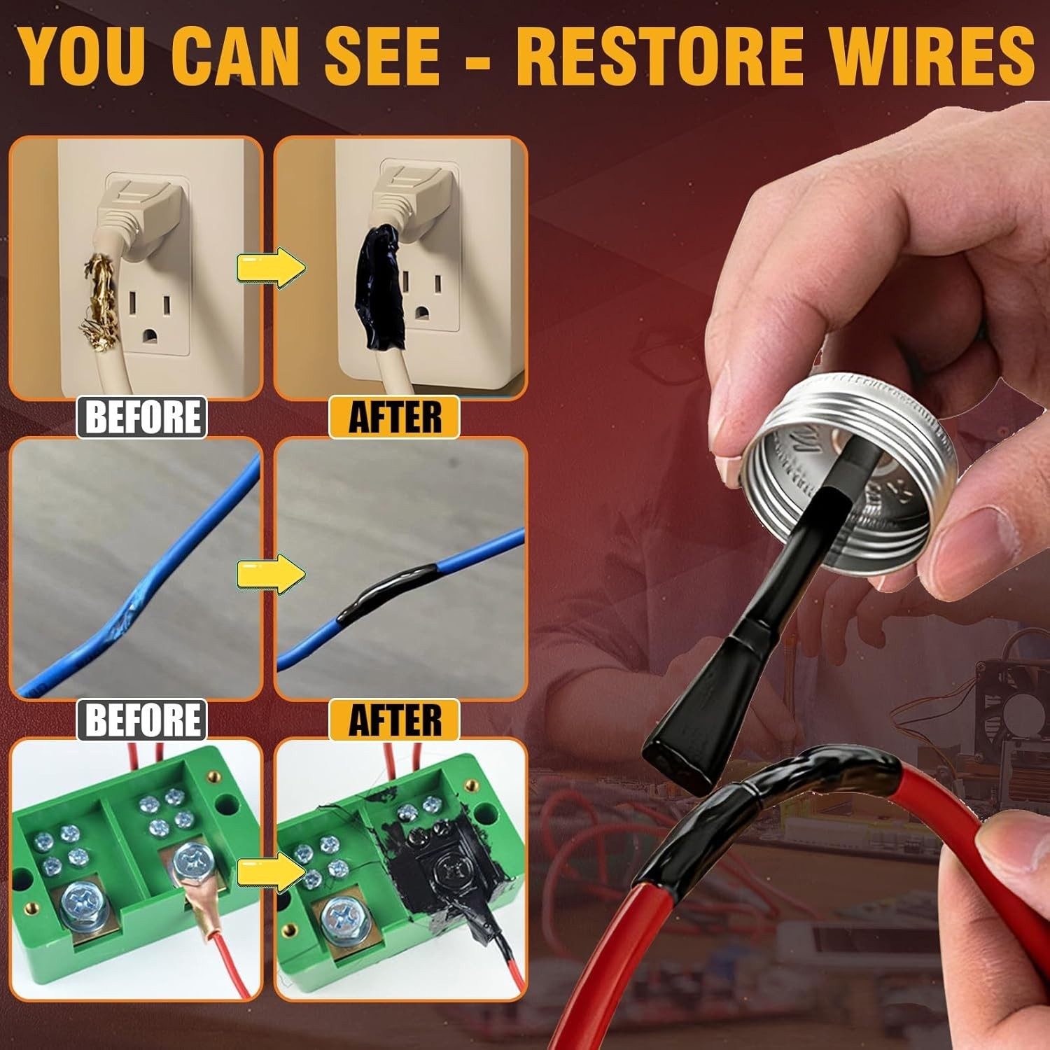 Liquid Electrical Tape – Black Liquid Wire Insulation, Waterproof & Heat Resista