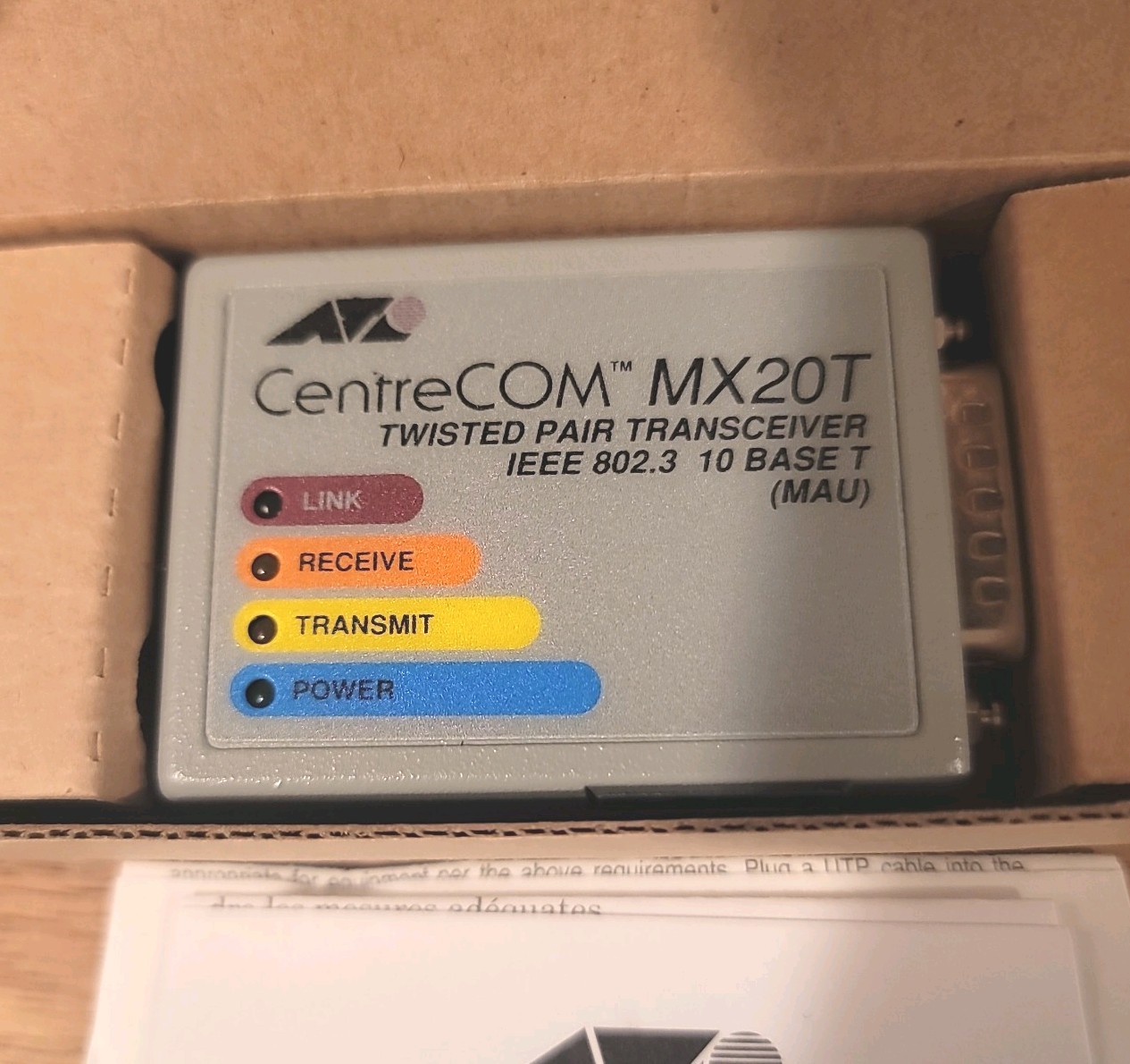Allied Telesis AT-MX20T CentreCOM Twisted Pair Transceiver