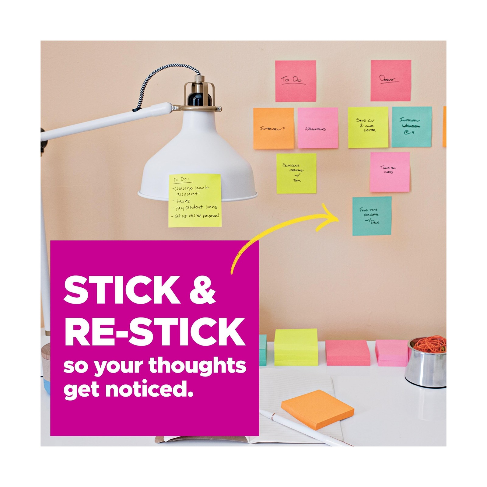 Post-it Super Sticky Notes, Pack of 8 Cabinet Packs, 192 Sticky Note Pads Tot…