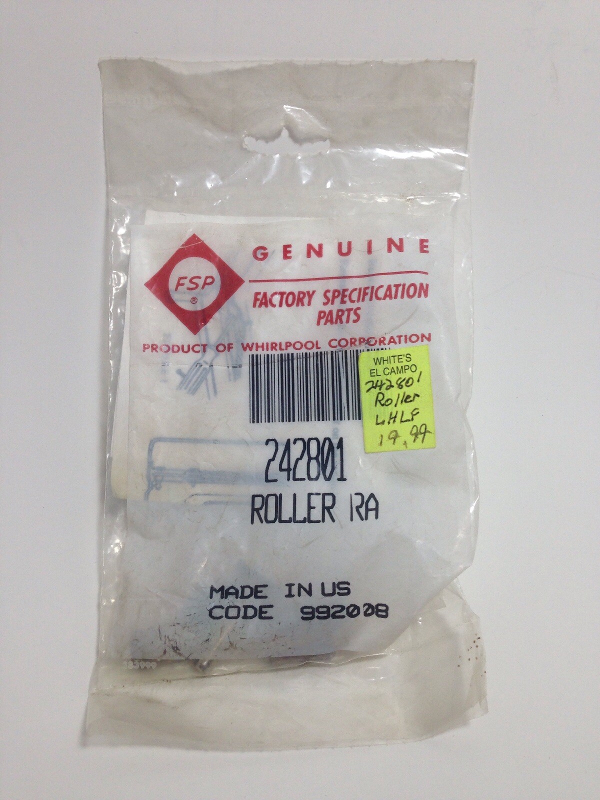 Whirlpool Range Roller Kit Genuine Factory Specification Parts NOS 242801