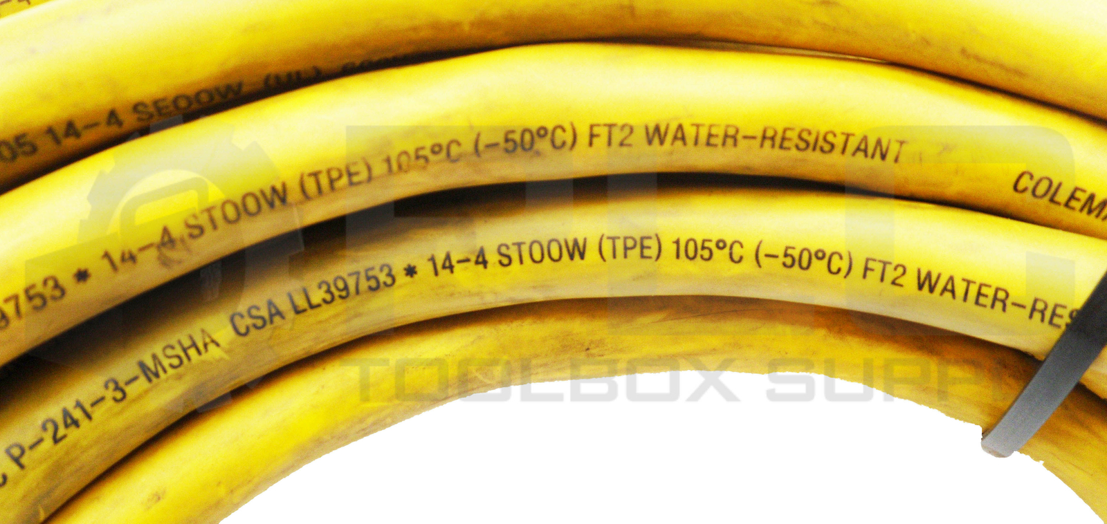 COLEMAN P-241-3 CABLE 14-4 SEOW 600V CSA LL39753 P-241-3-MSHA APPROX. 27′