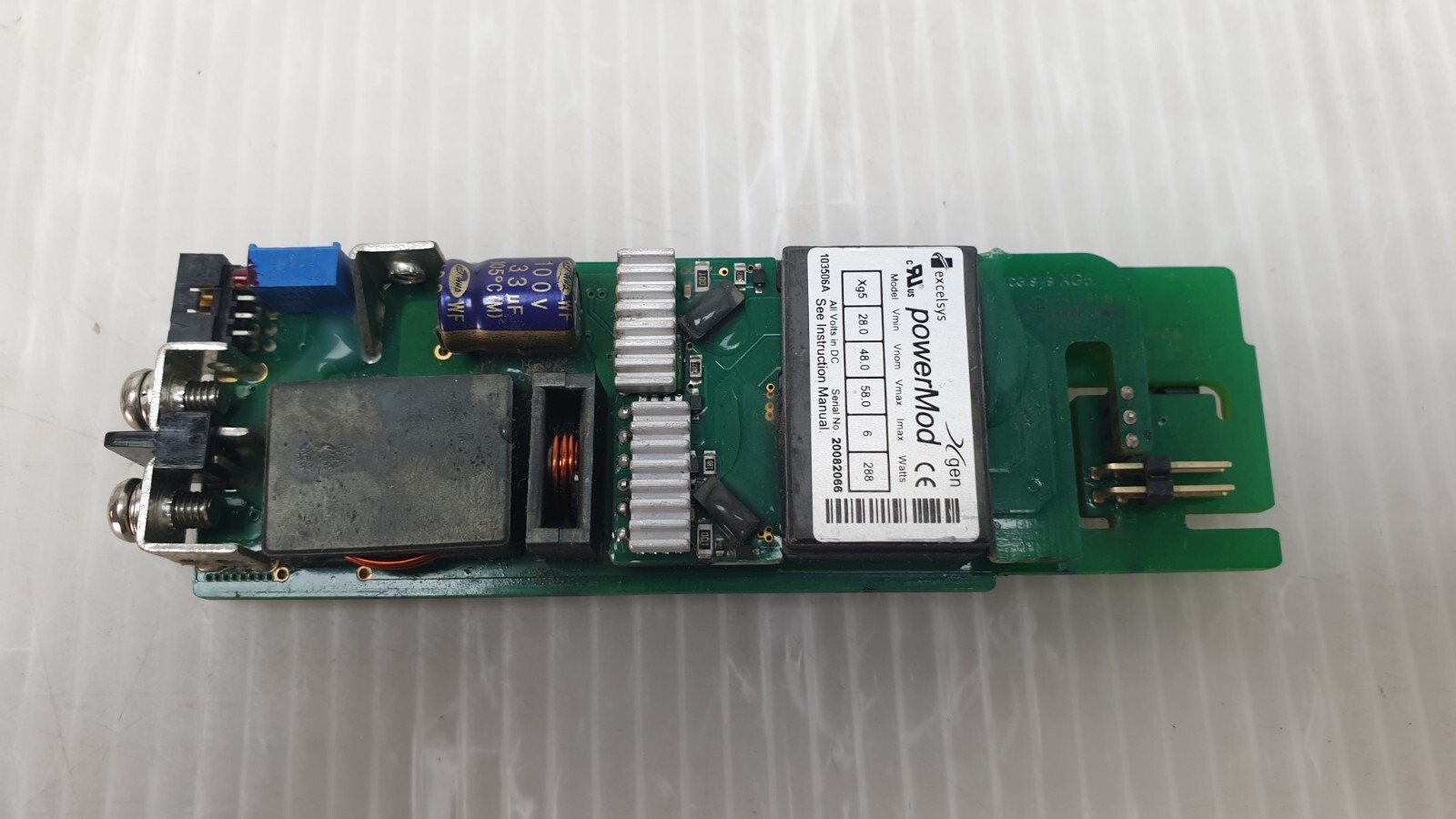 Excelsys PowerMod Xgen XG5 28.0 to 58.0 VDC, 6A, 288W 103506A