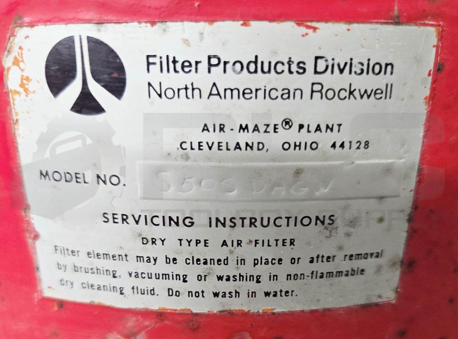 SUTORBILT 4MB BLOWER W/ NORTH AMERICAN ROCKWELL S50SDAGN DRY TYPE AIR FILTER