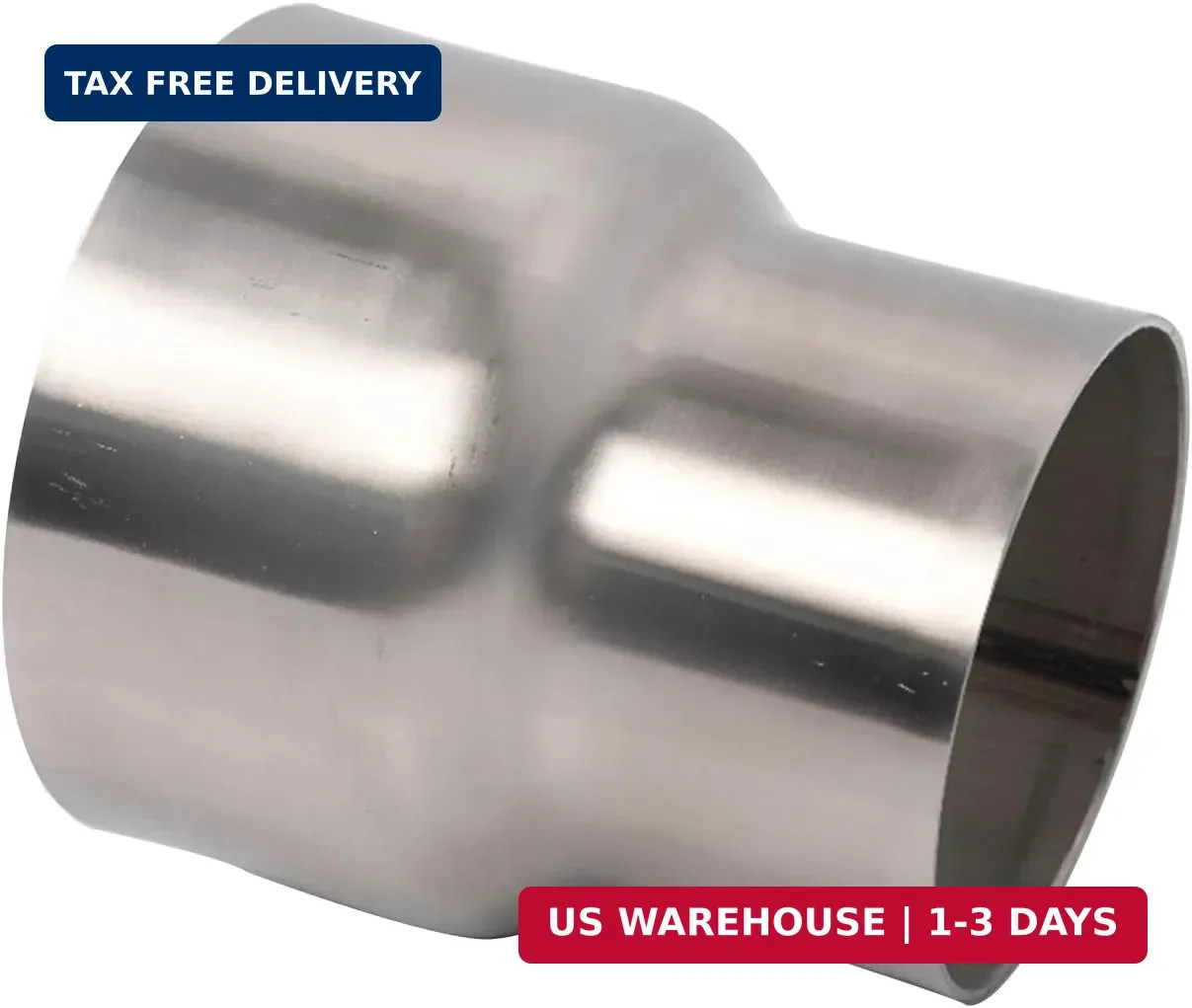 Universal Stainless ID 2.5 inch to OD 3 inch Exhaust Adapter Reducer | Seamless