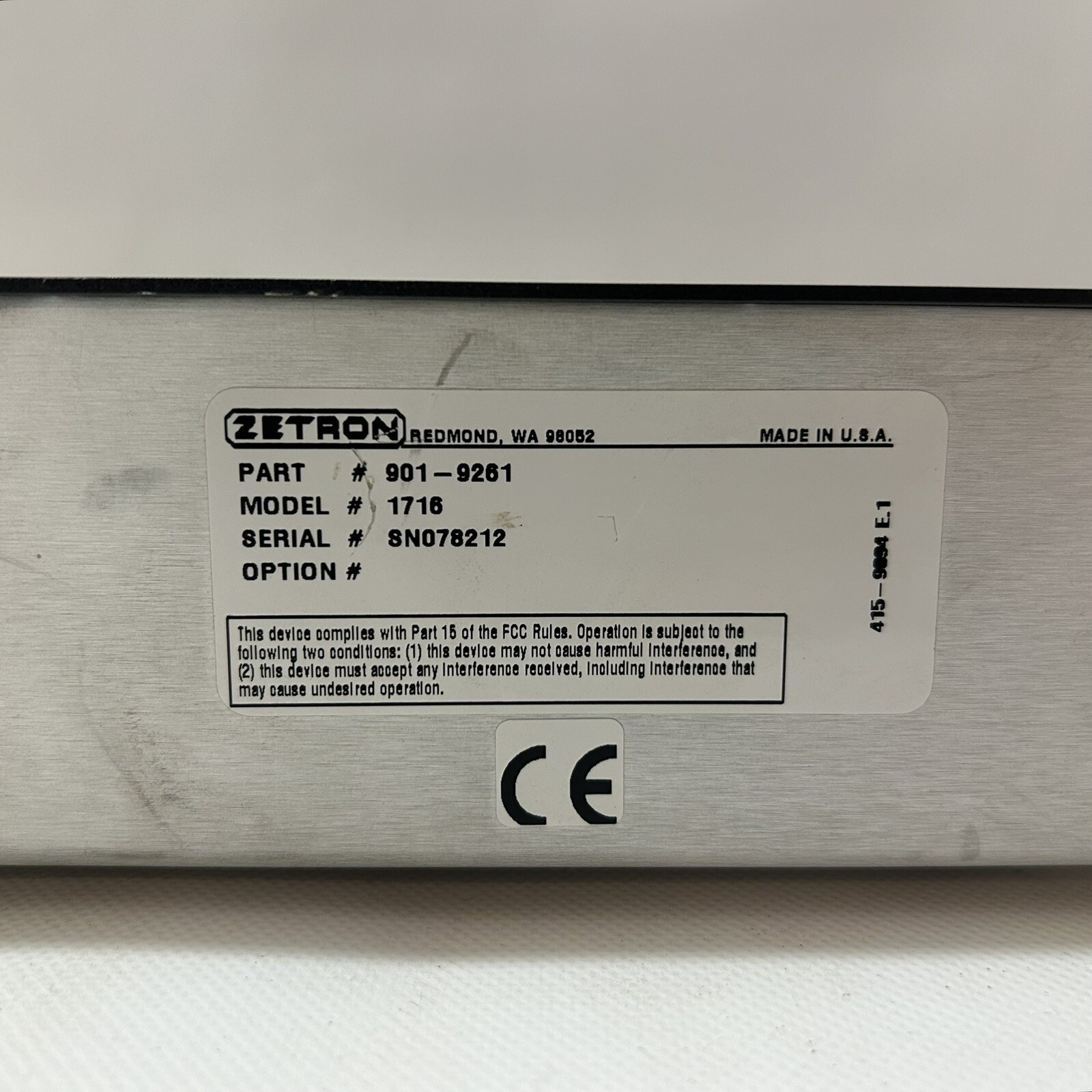 Zetron Model 18 Control Link 901-9286 FOR PARTS