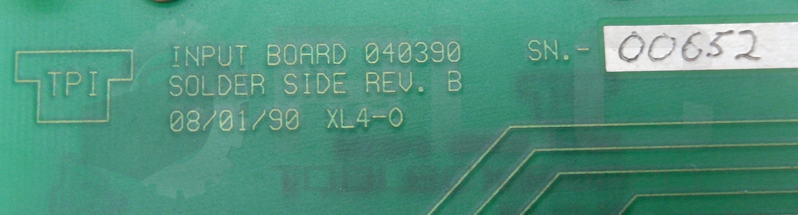 TPI 040390 INPUT BOARD