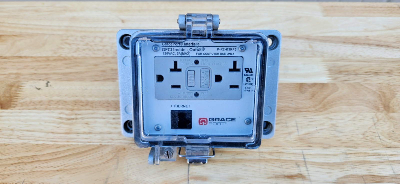 GracePort P-R2-K3RF0 Ethernet Panel Interface Connector 120VAC