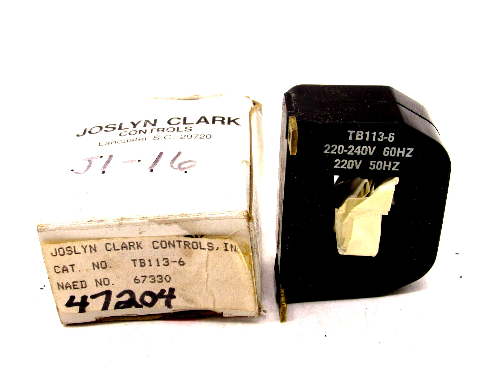 NEW JOSLYN CLARK TB113-6 COIL 220-240V 50/60HZ TB1136