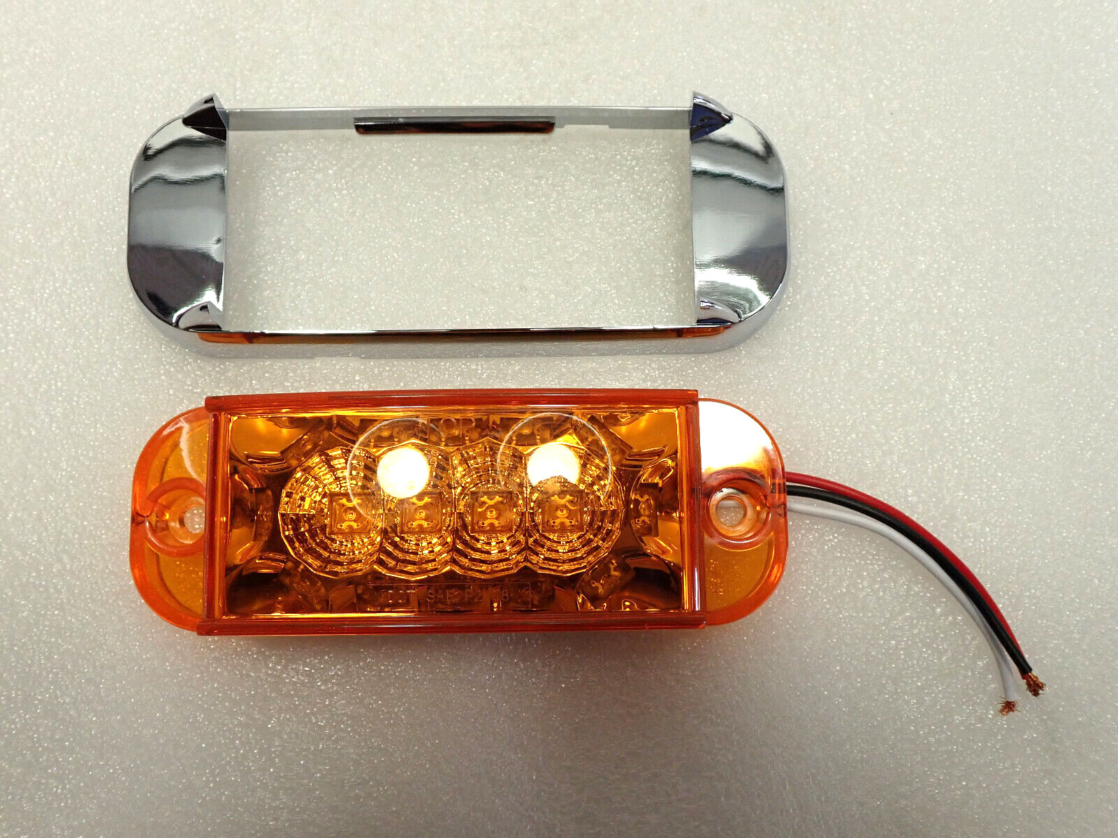 Optronics OPT MCL48AKB Kit LED Marker/Clearance Light With A48CB Chrome Bezel