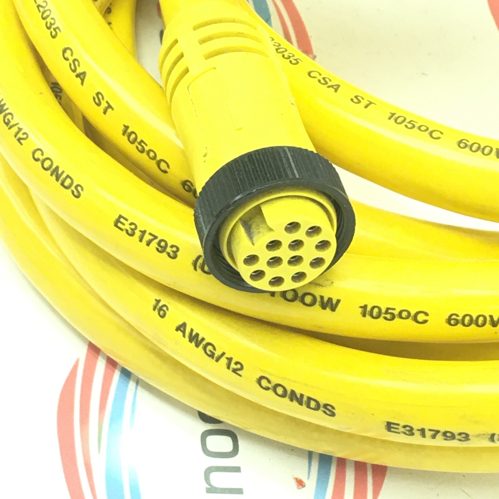 DANIEL WOODHEAD 302000A01F200 20’ CONNECTOR CABLE 12P F Straight to Flying