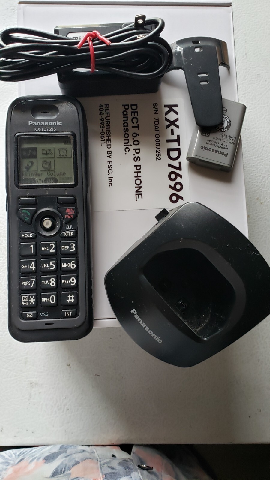 PANASONIC KX-TD7696. DECT6.0 REFURBISHED/ 6 MONTH WARRANTY NO COST. LOOKS NEW.