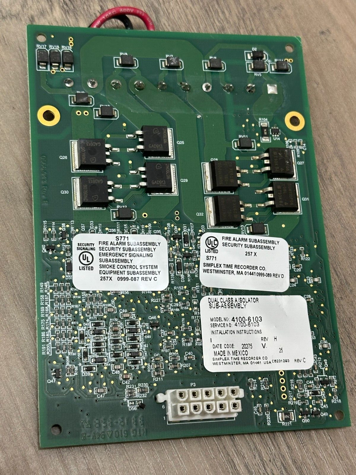 4100-6103 SIMPLEX Duel Class A Isolator Sub-Assembly for Fire Alam Board