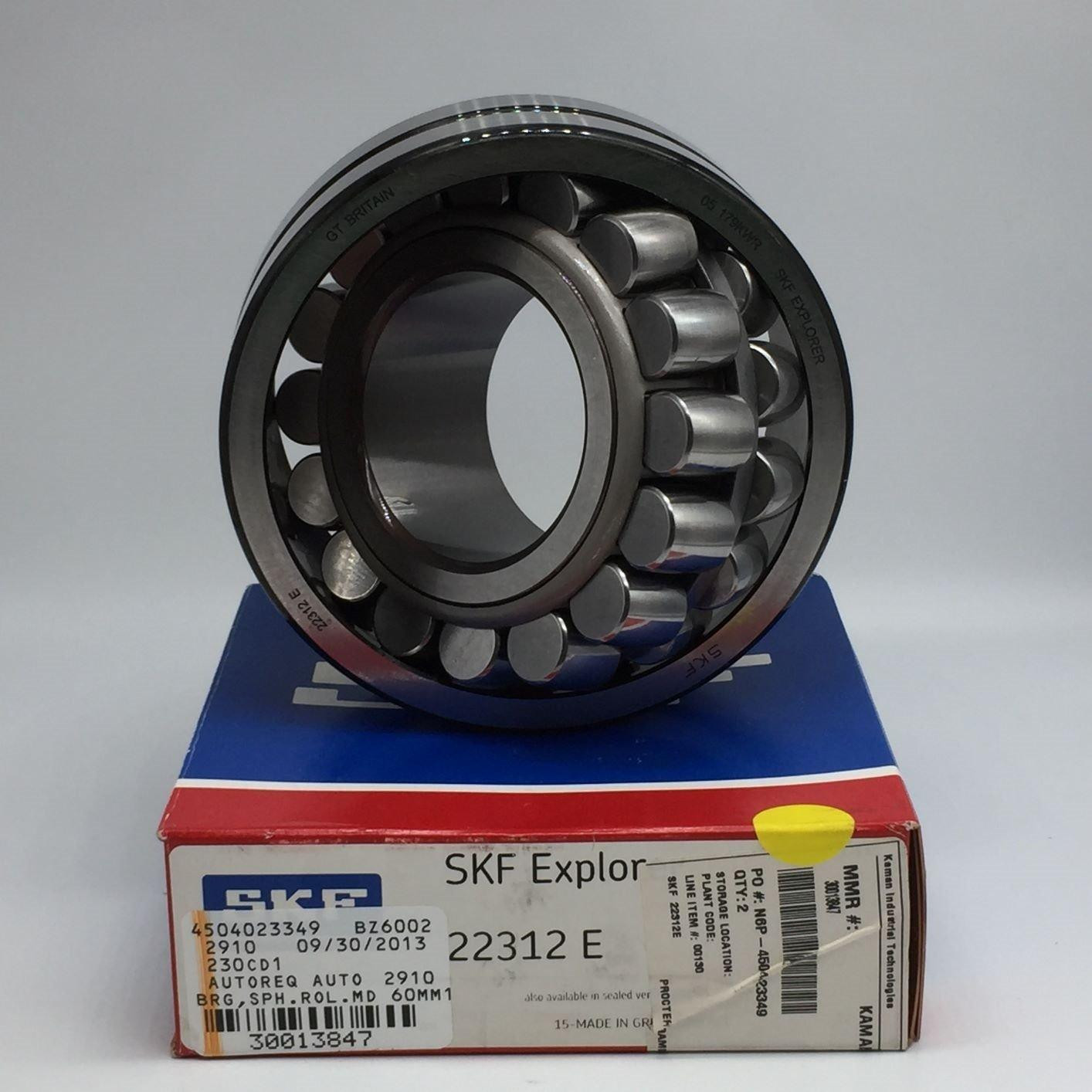 SKF 22312-E NEW SKF EXPLORER SPHERICAL ROLLER BEARING BORE 60MM PN# 22312-E
