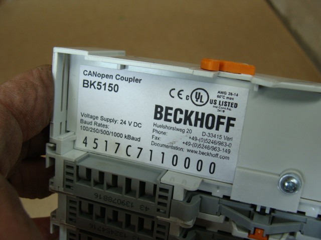 BECKHOFF CANOPEN BUS COUPLER BK5150 W/KL9210 KL2531 KL9010