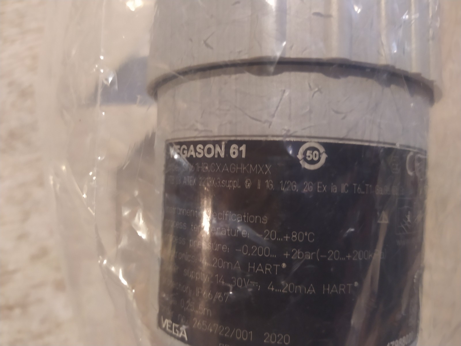 VEGA VEGASON 61 SN61HB.CXAGHKMXX ATEX ULTRASONIC LEVEL SENSOR [NEW] [2020]