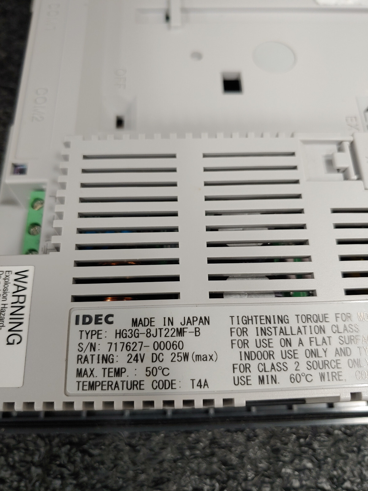 IDEC HG3G-8JT22MF-B High Performance OI Touchscreen 8.4 TFT 65K Color