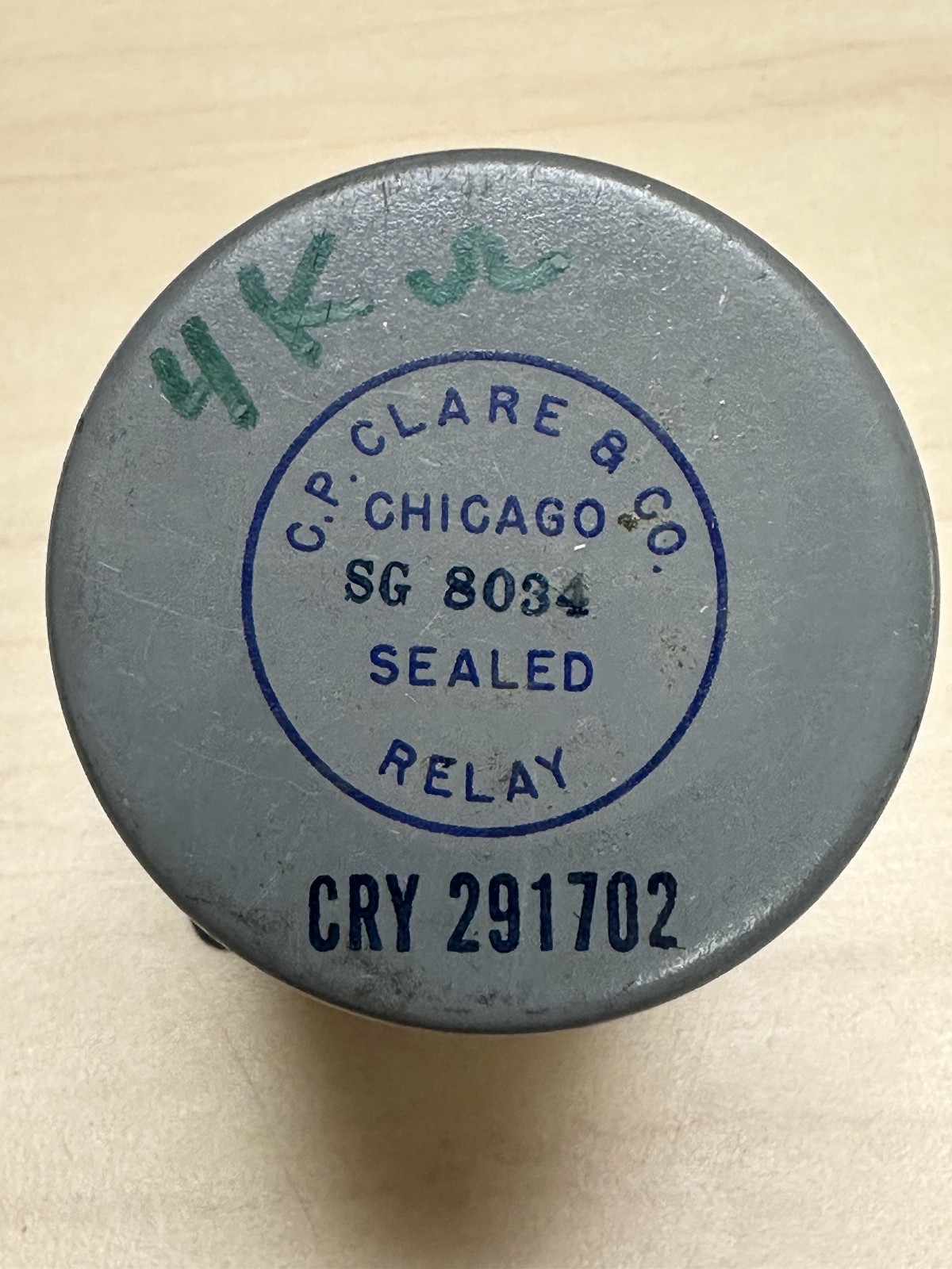 Vintage CP Clare SG 8034 Sealed Industrial Relay – Tested Continuity at 0.03Ω