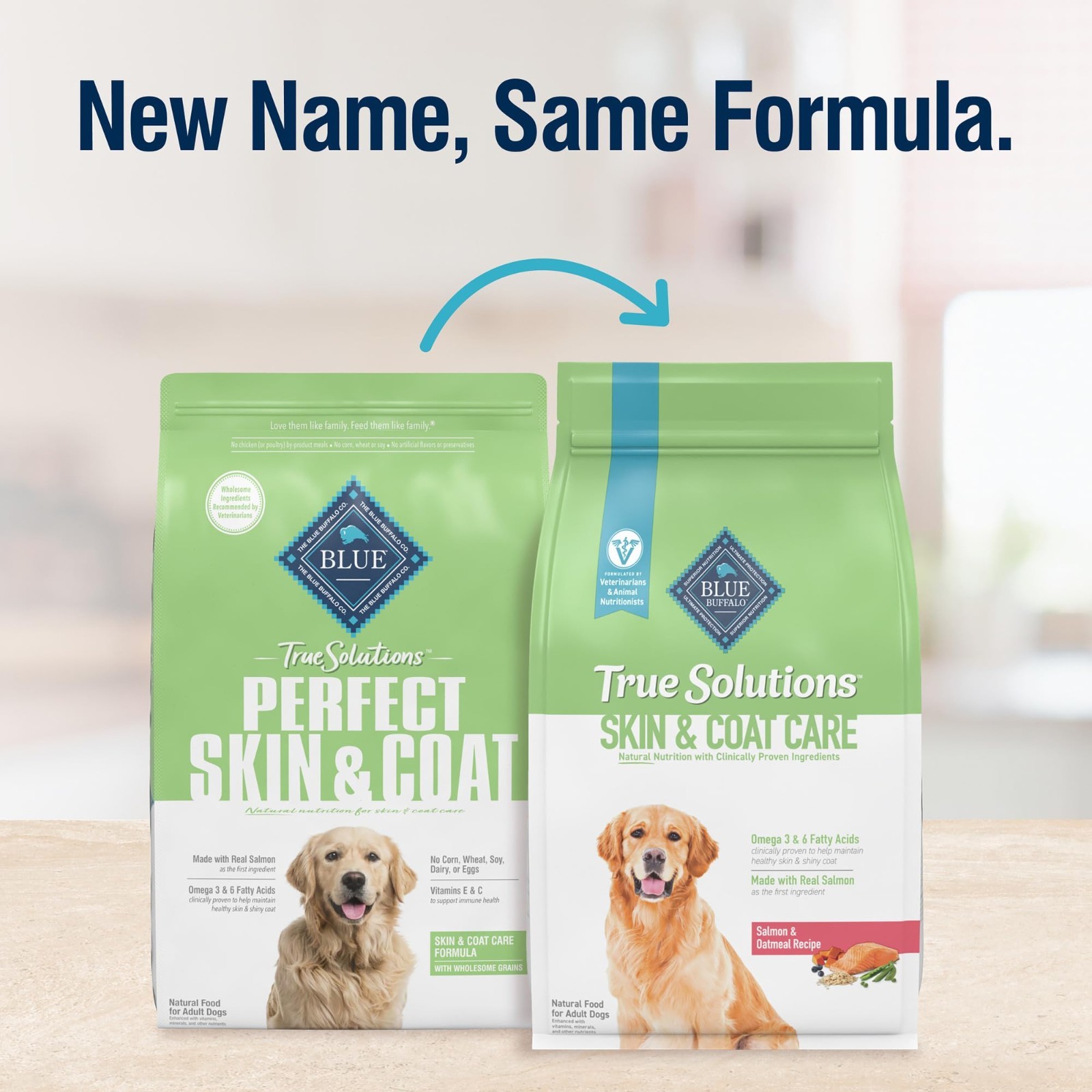 Blue Buffalo True Solutions Skin & Coat Care Natural Dry Dog Food, 24-lb. Bag