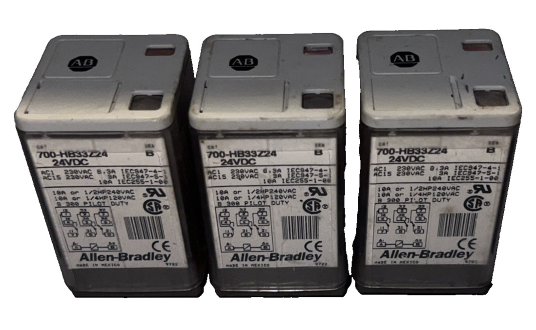 (3) ALLEN BRADLEY 700-HB33Z24 SER. B GENERAL PURPOSE RELAYS