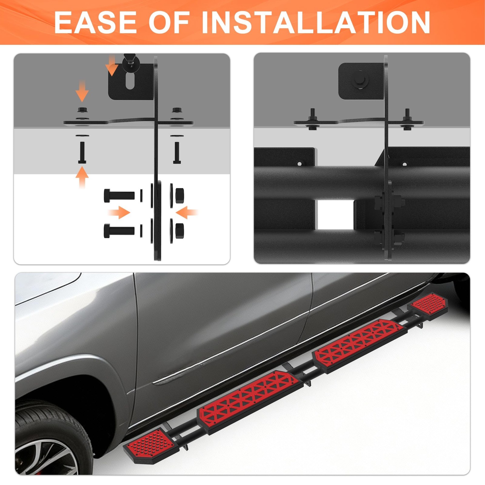 Red Running Boards Fit for Dodge Ram 1500 2019-2025 2026 New Body Side Steps …