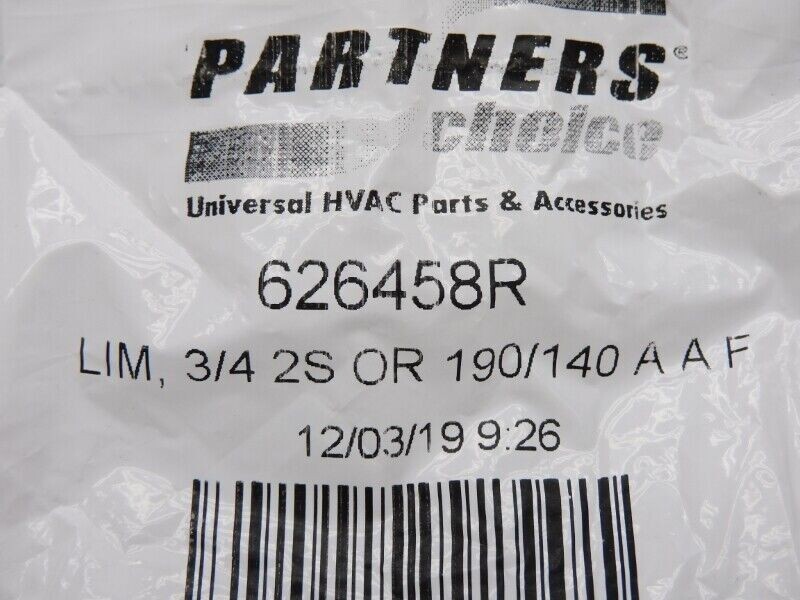 NORTEK/PARTNERS CHOICE 626458R REPLK, LIM, 3/4D, 190/140, A, A, F