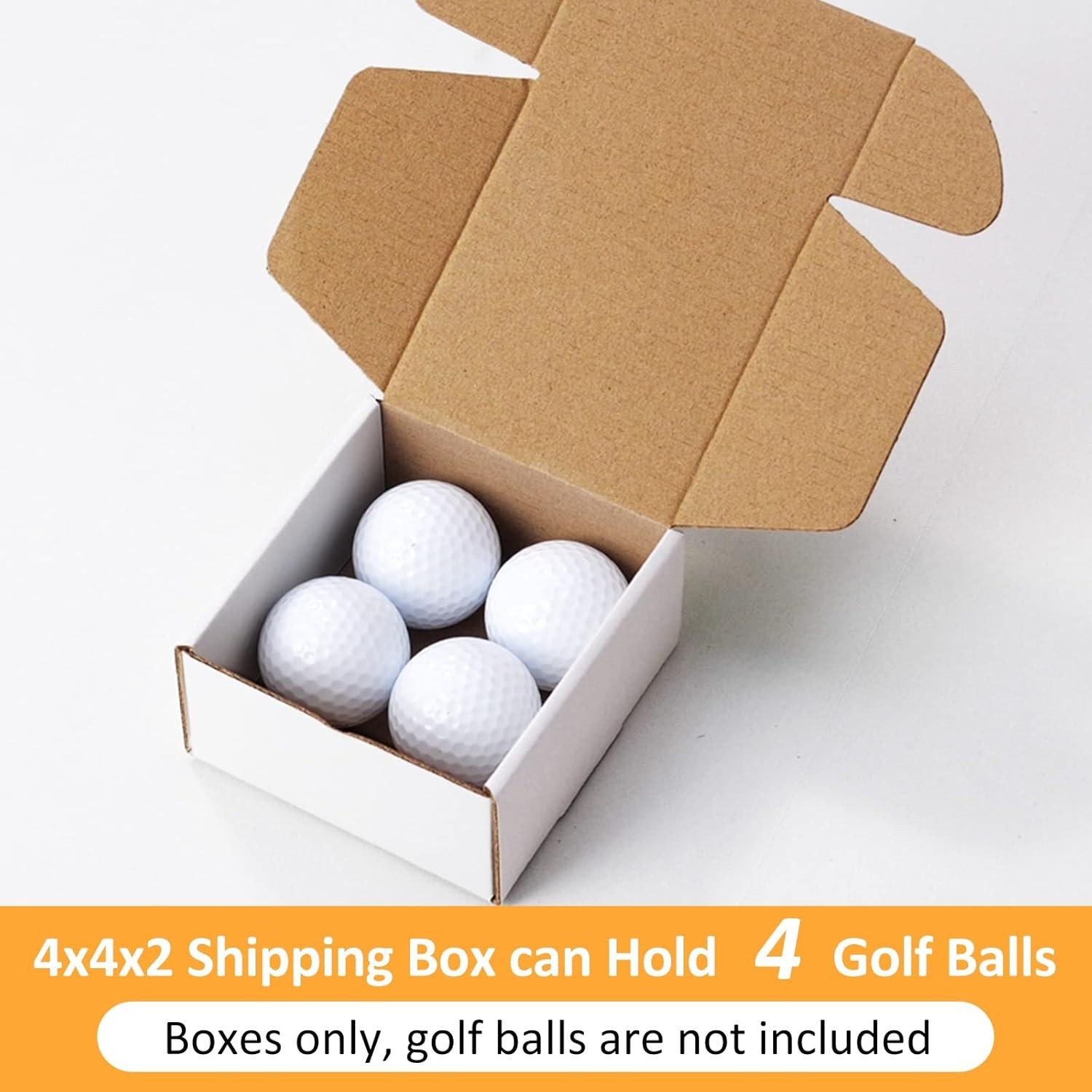 4x4x2″ Corrugated Box Mailers 50 Pack White Cardboard Small Shipping Boxes for M