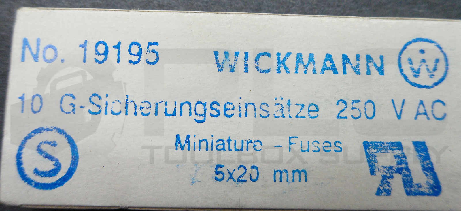 LOT OF 2 PACKS OF 10 NEW WICKMANN 19195 MINIATURE FUSES 250VAC 5x20MM (20 TOTAL)