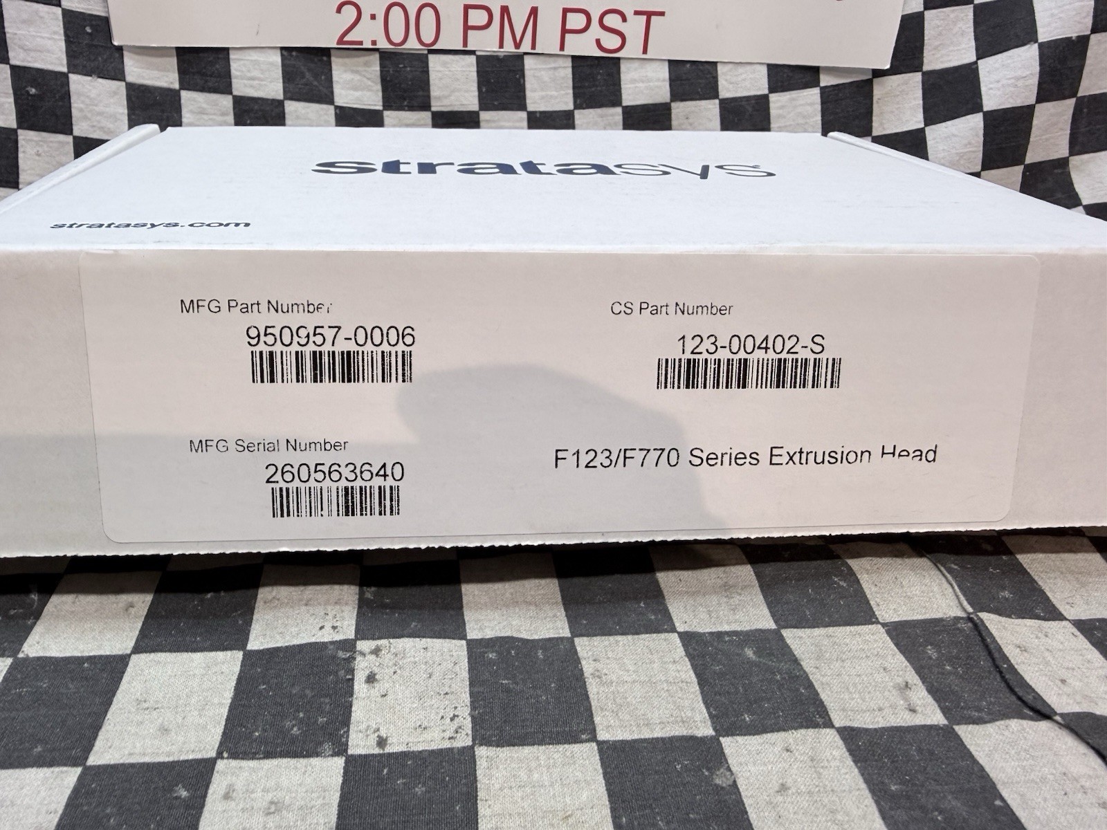 Stratasys EXTRUSION HEAD F123 SERIES 950957-0006, 123-00402-S, SHIPSAMEDAY