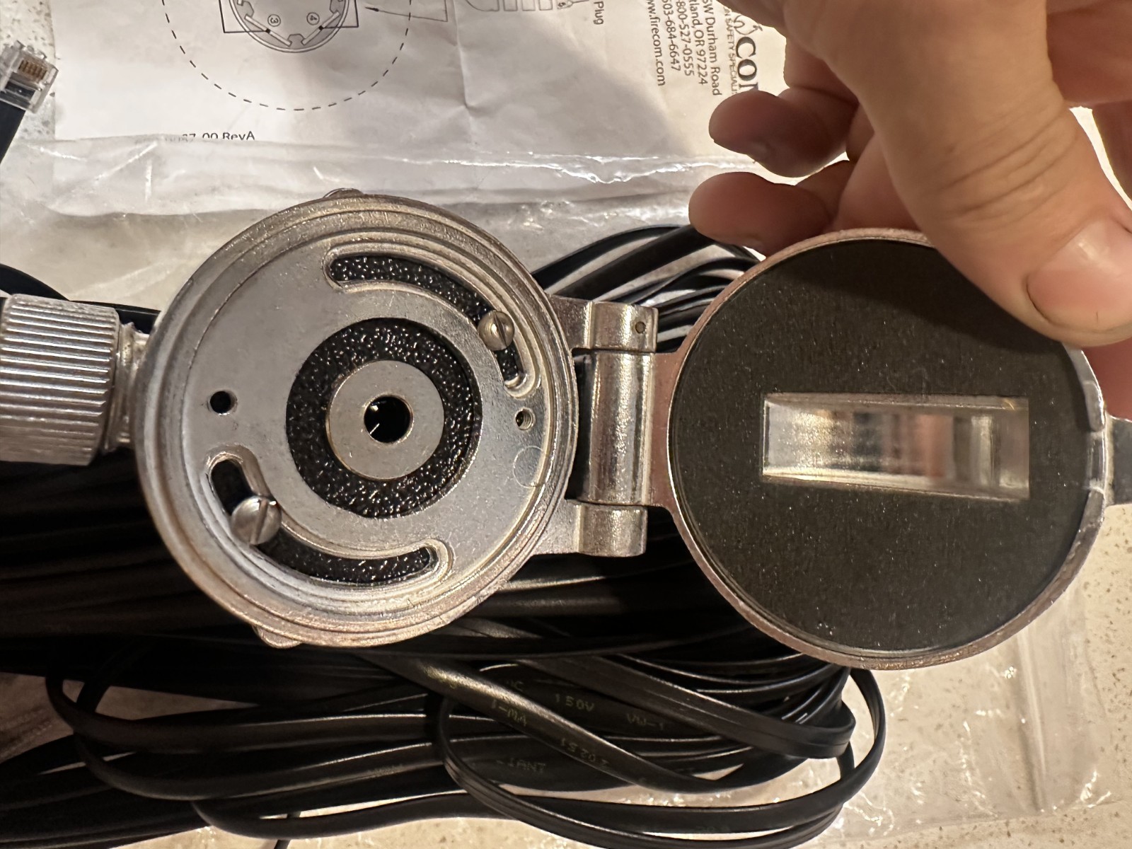 Firecom Model 3010 Series PP-20 75′ Pump Panel Headset Module 107-0413-05 NOS