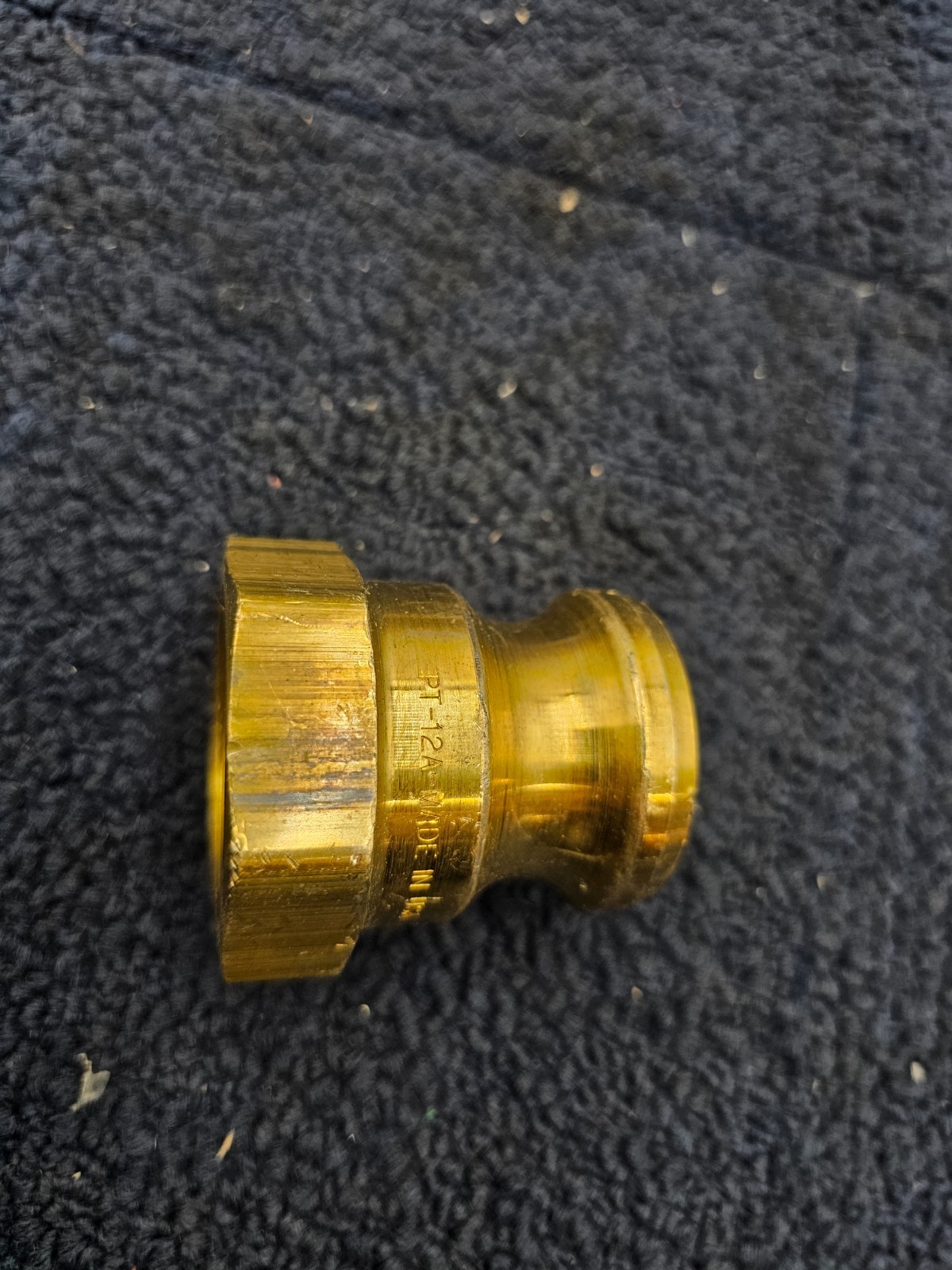 (QTY 4) PT-12A COUPLER BRASS FINISH 1-3/4 Inches Diameter x 2-3/8″