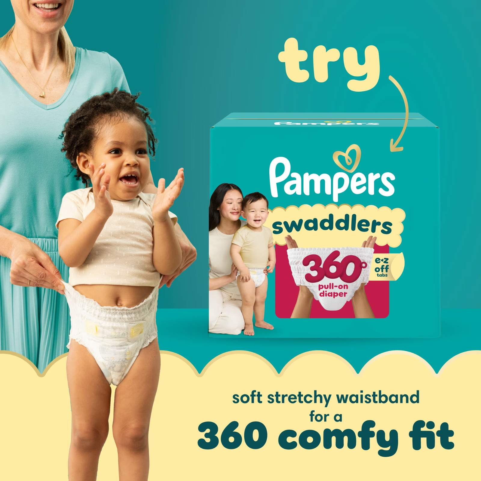 Pampers Swaddlers Diapers, Size S4, 66 Count
