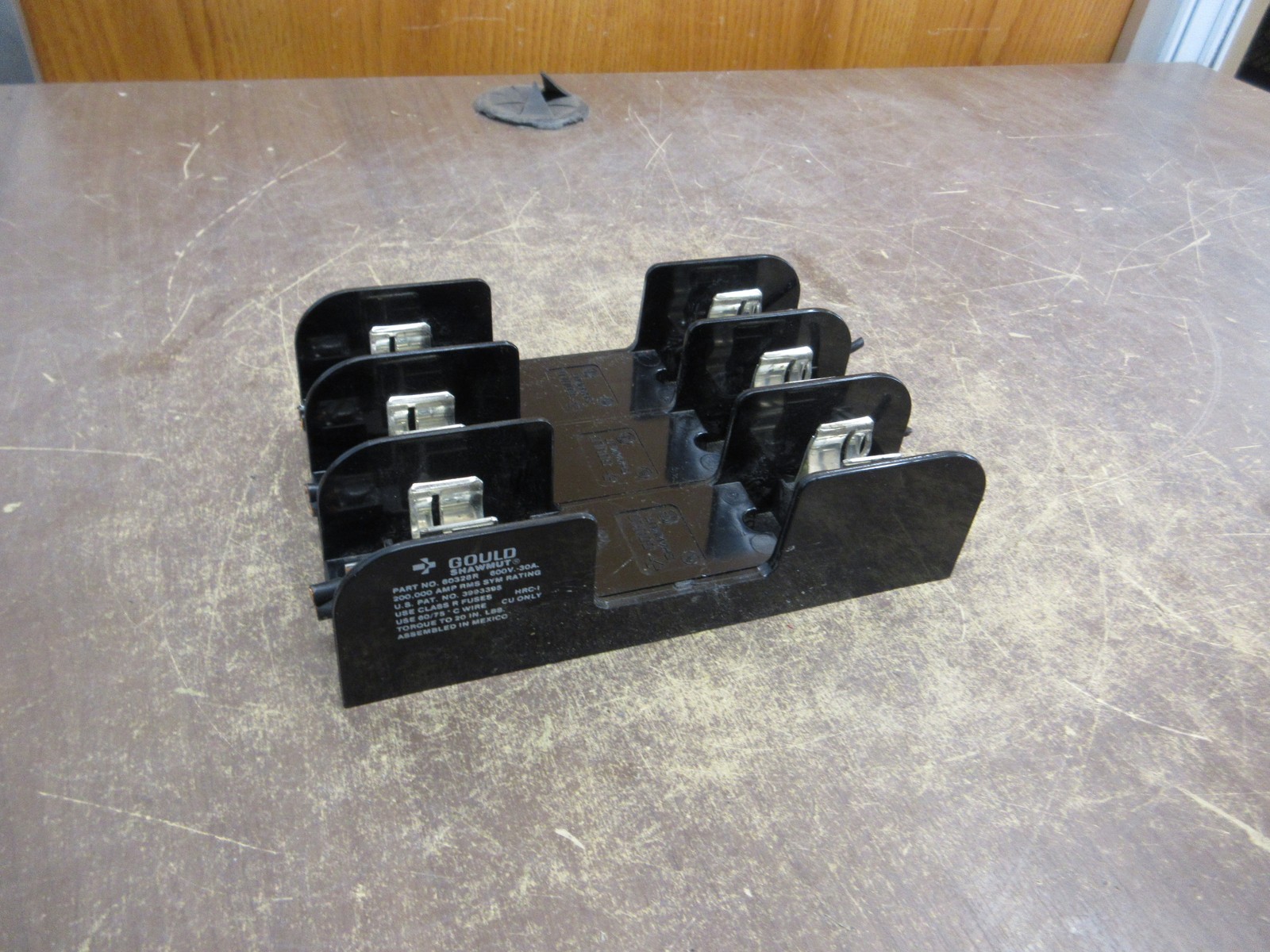 Gould Shawmut Fuseholder 60328R 30A 600V 3P Used