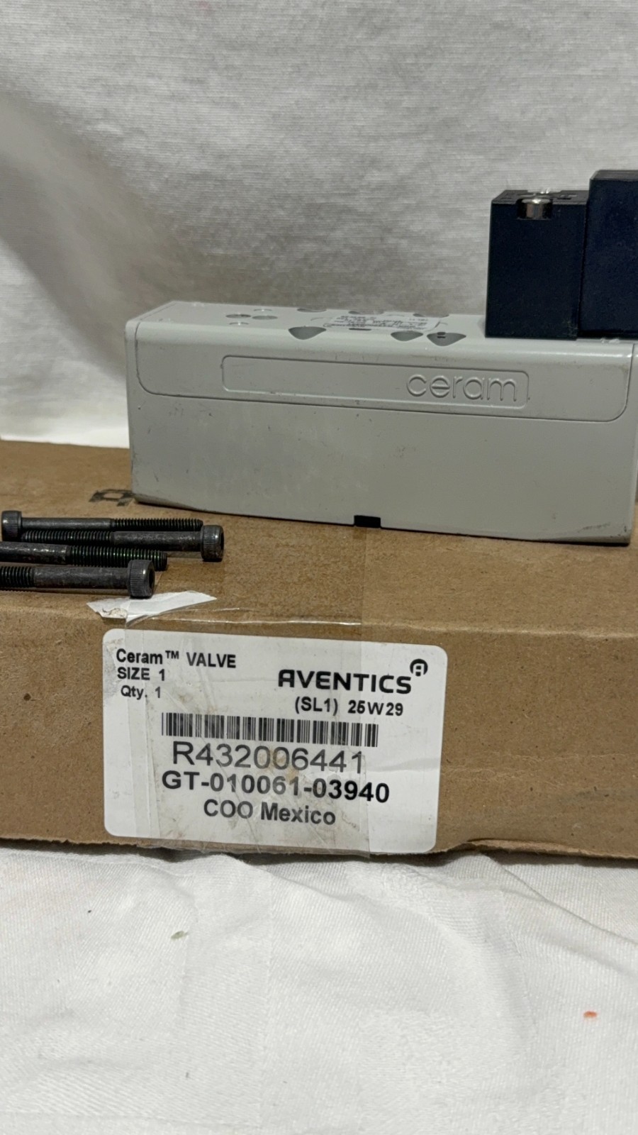 Aventics R432006441 Ceram Valve Size 1 Solenoid 24VDC GT-010061-03940 Rexroth Ne