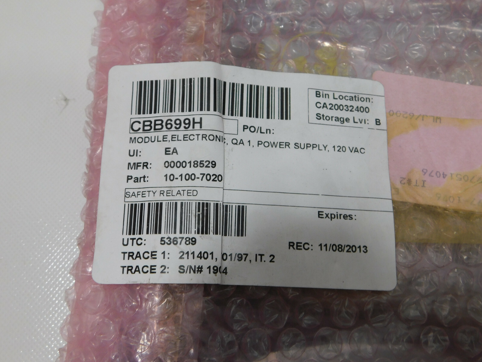 TEC Power Supply Power Control Module 913 Part # 10-100-7020 / 913A1003 NOS