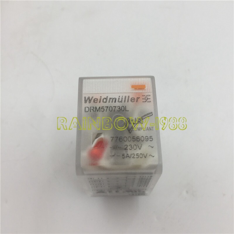 5Pcs For Weidmuller Intermediate Relay AC230V 5A 14 Pins 7760056095 DRM570730L