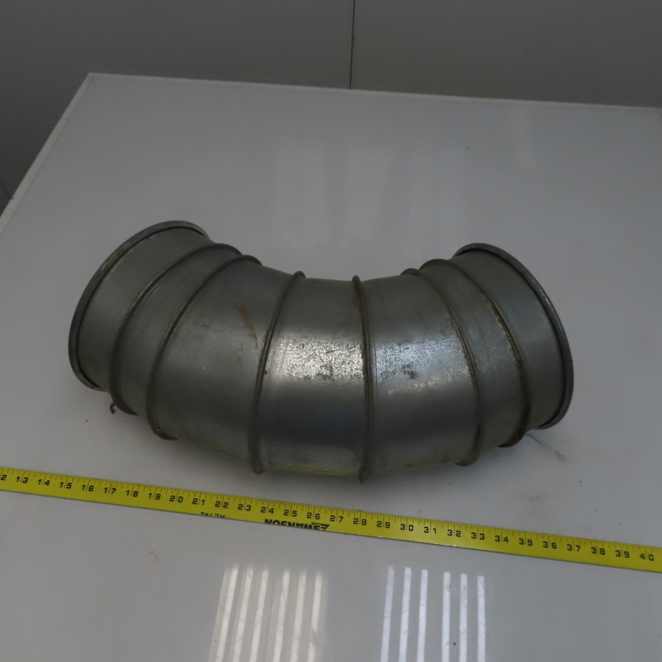 8″ Diam Quick-Clamp Rolled Edge Duct 60° Elbow Galvanized Steel