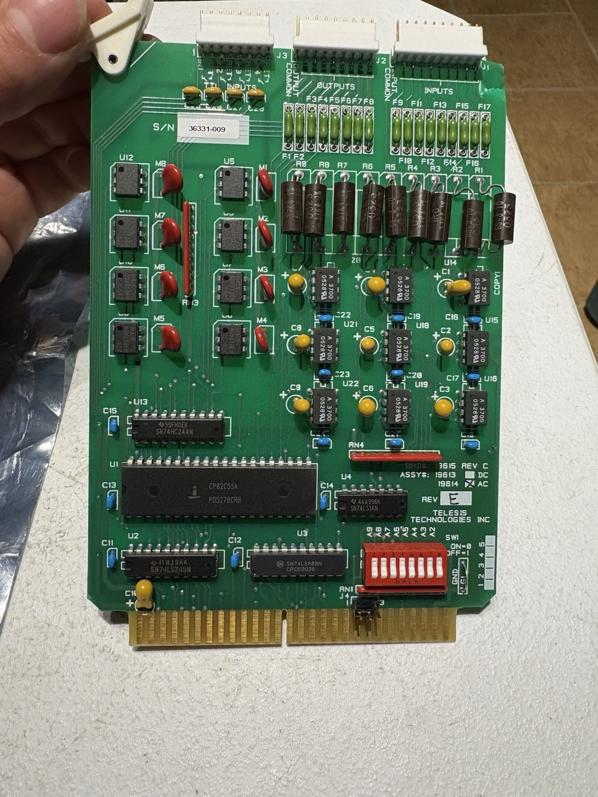 TELESIS TECHNOLOGIES BOARD# ASSY# 19614 AC REV. E NEW-NO BOX 19614