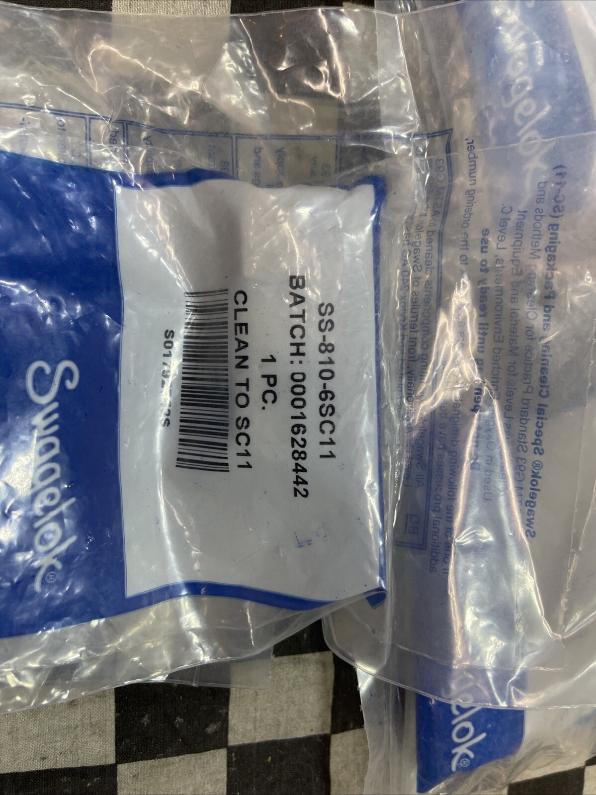 SWAGELOK UNION 1/2″ SS-810-6SC11, SS8106SC11, LOT OF 6, SHIPSAMEDAY#1649F6