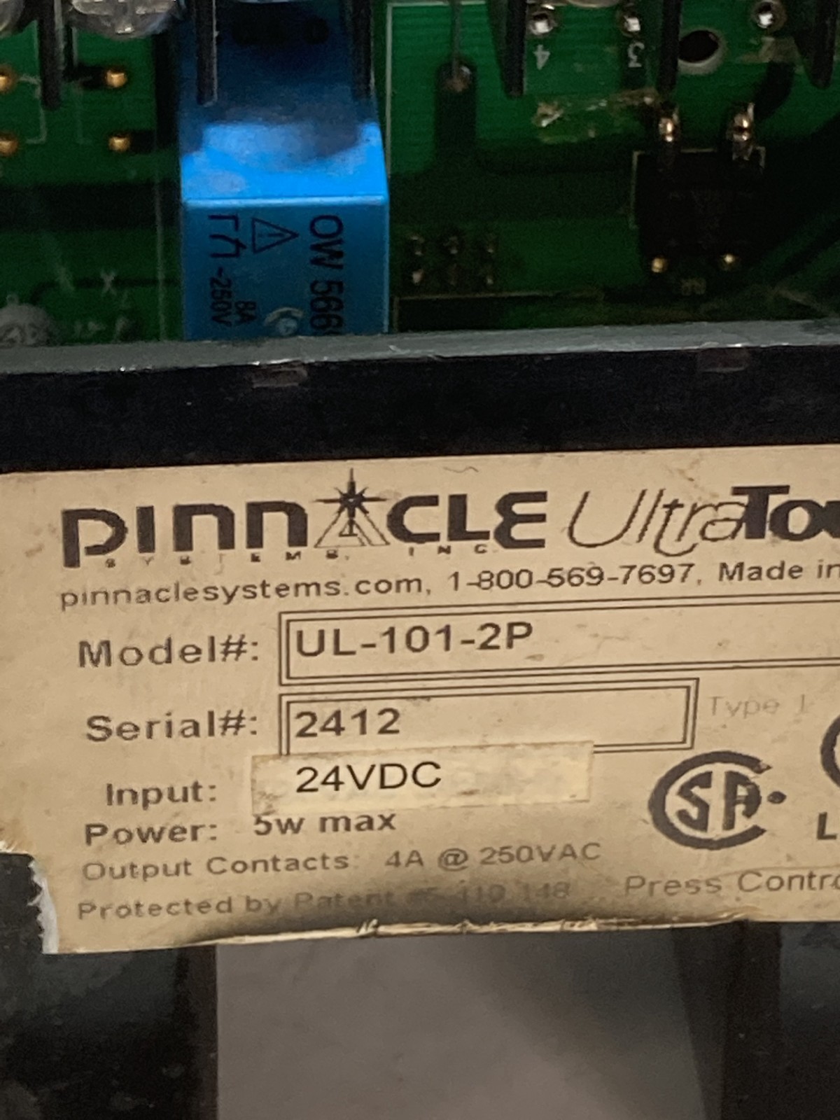 PINNACLE UL-101-2P ULTRA TOUCH RELAY 24VDC