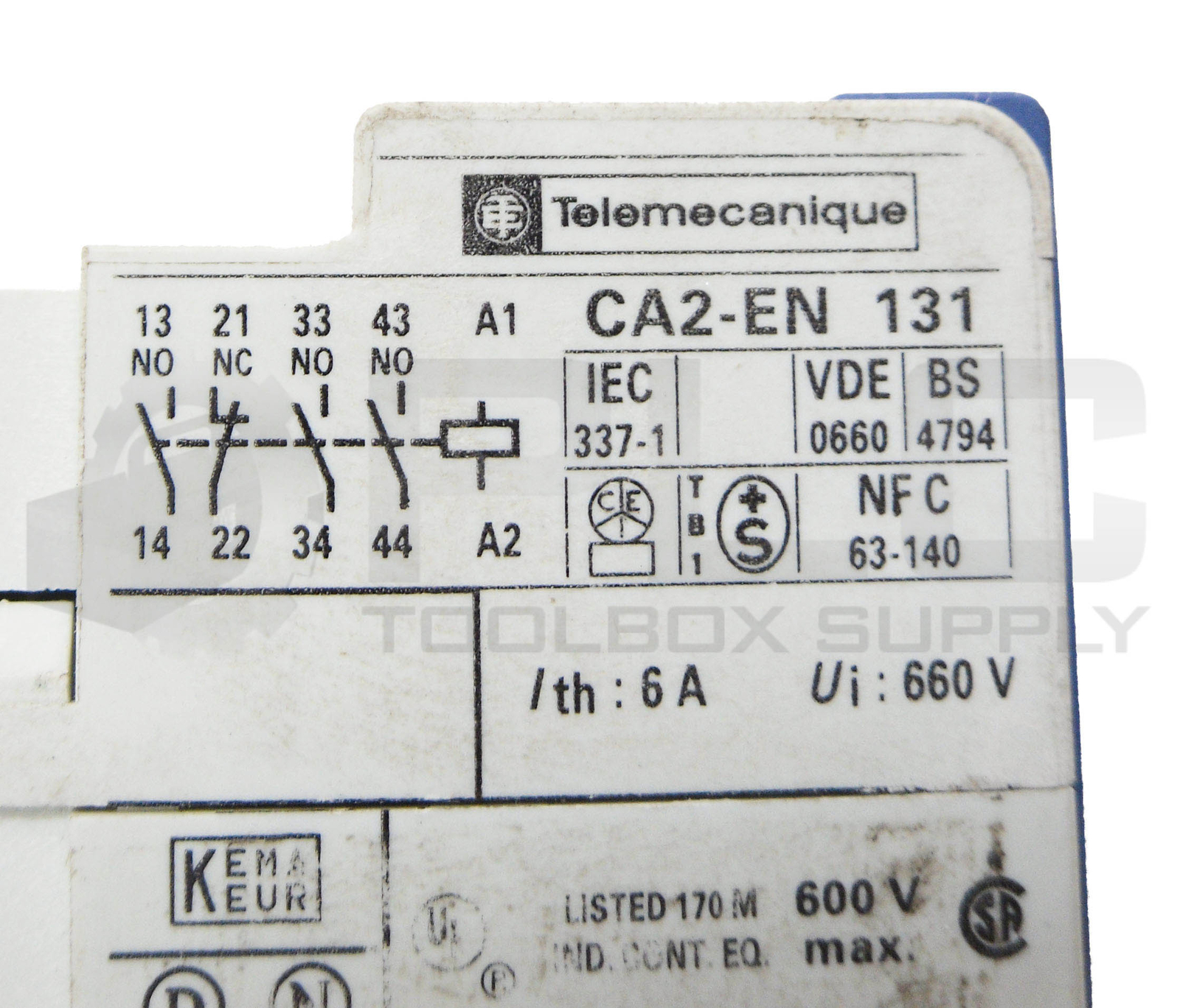 NEW TELEMECANIQUE CA2EN131B CONTROL RELAY 6A 24V 50/60HZ CA2EN 131