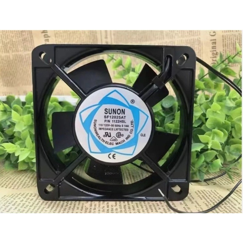 SUNON SF12025AT P/N 1122HSL 110V-120V 0.14A 110*110*25MM Bearing Cooling Fan