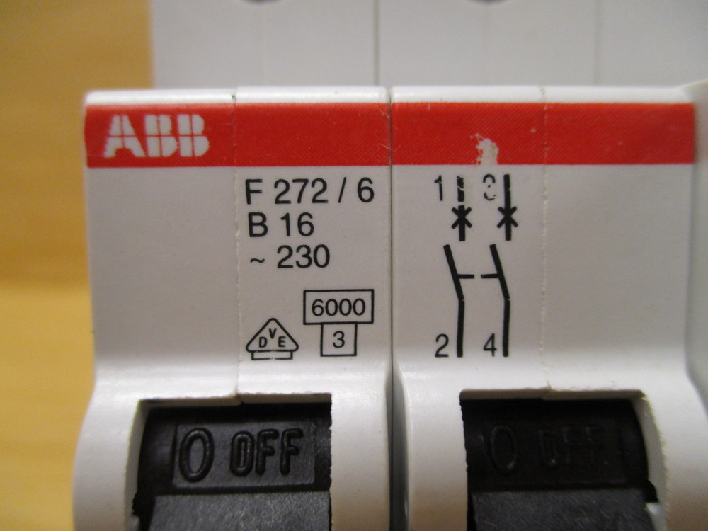 ABB F272/6 B16 16A Circuit Breaker F2726B16