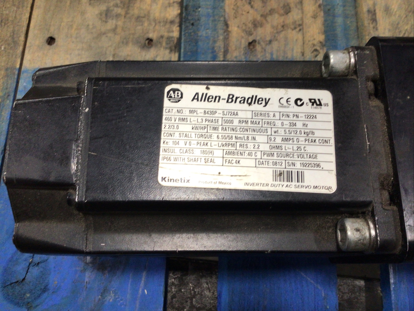 EXLAR 49037 20in Lead Allen Bradley LINEAR ACTUATOR 460V 12224 5000 RPM #51B6PR3