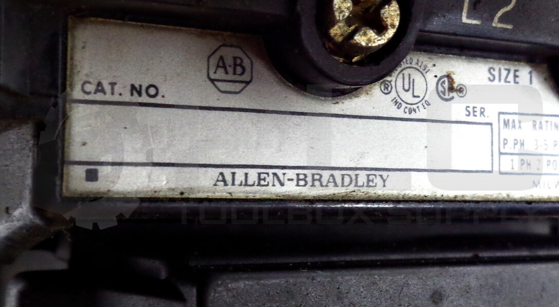 ALLEN BRADLEY 505-B0D SER C CONTACTOR W/COIL CB236 115-120V 60HZ SIZE 1